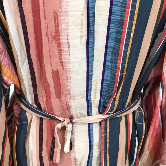 Koton Cream Striped Kimono Jacket Womens 13M 42 Open Front - Picture 7 of 16